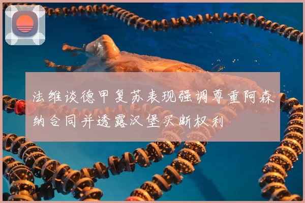 法维谈德甲复苏表现强调尊重阿森纳合同并透露汉堡买断权利